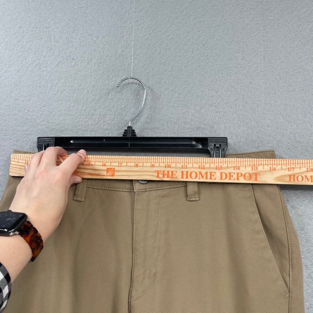 34 Heritage Pants Mens 32x32 Brown Verona Mid Rise Slim Leg Chino Stretch Casual - Picture 7 of 16